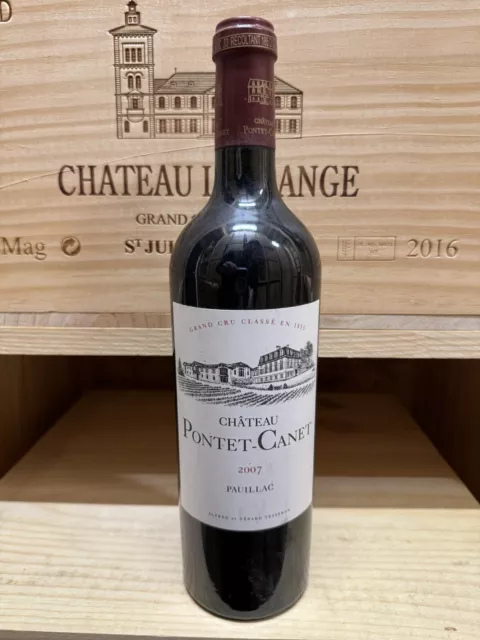 PAUILLAC GGC CHÂTEAU PONTET CANET 2007   1 BOUTEILLE   James SUCKLING : 95/100 !