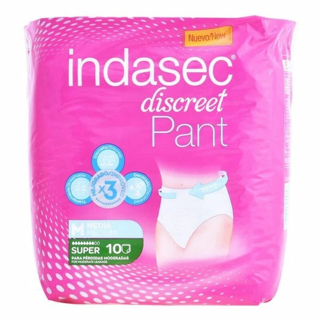 Inkontinenzwindeln Pant Super Talla Mediana Indasec [10 uds]