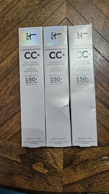 Base correctora de color crema IT Cosmetics CC+ con FPS 50+ - BRONCEADA
