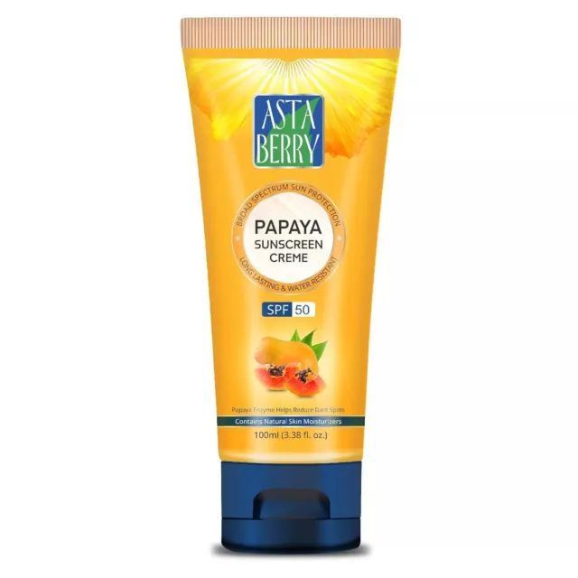 @Asta berry Papaya Sunscreen Creme SPF 50 skin Moisturizer 100ml