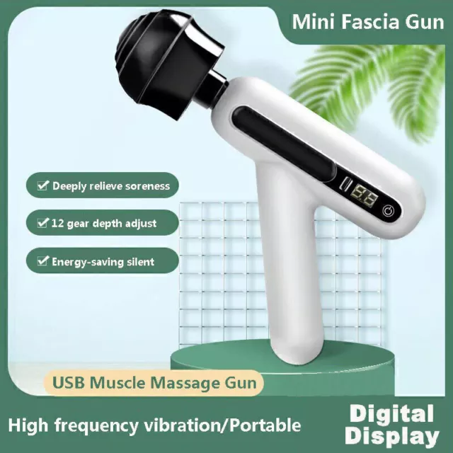 Pistola da massaggio Pro, massaggiatore muscolare mini USB pistola da massaggio vibrante muscolo