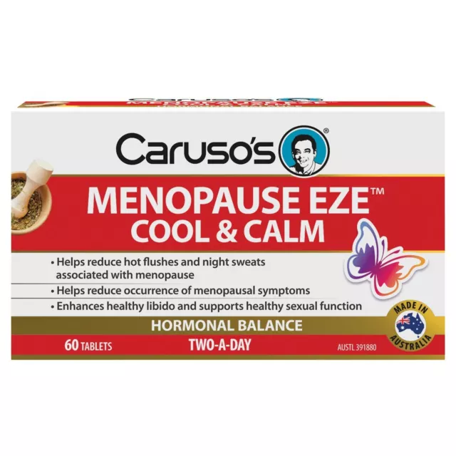 Caruso's Natural Health Menopause EZE Cool & Calm 60 tablets "EXP 02/27"