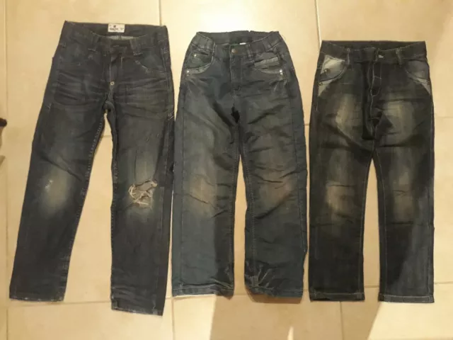 lotto 748b stock 3 pantaloni jeans bimbo bambino 5-6 anni