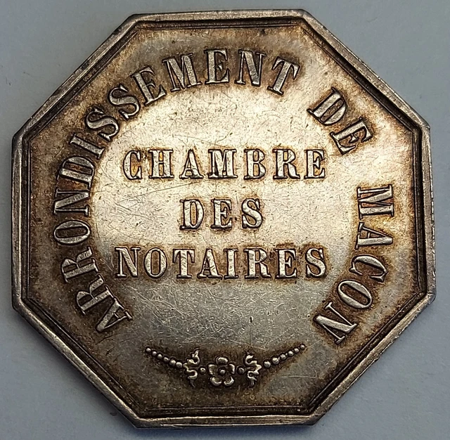 MACON - Jeton Chambre des notaires - Mâcon. Argent