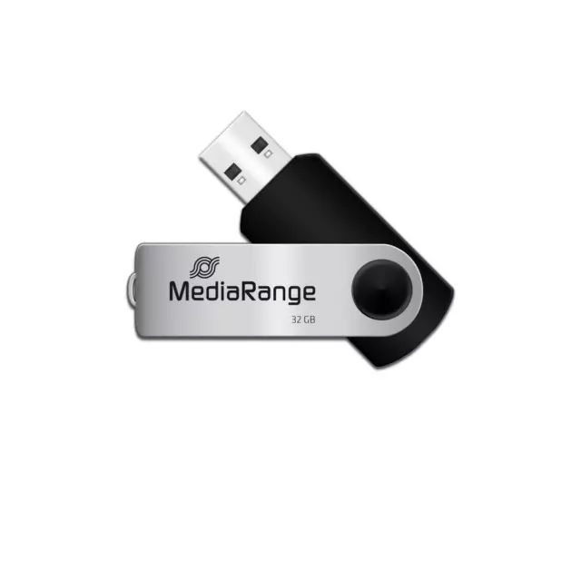 MediaRange MR911 Flexi USB Stick 32GB 15MB/s USB 2.0 black-silver oneSize