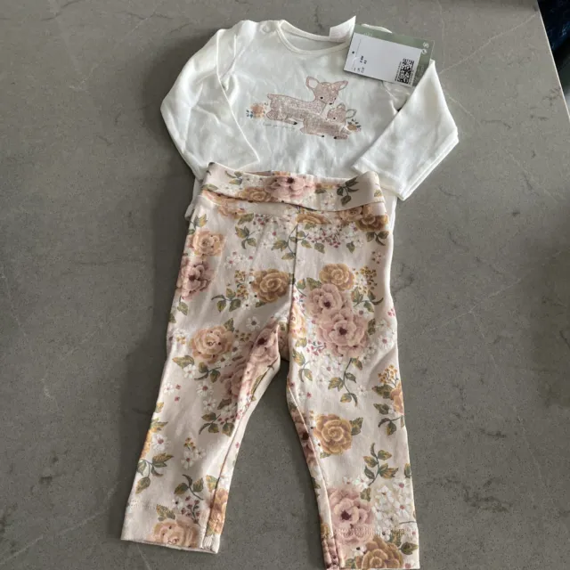 H&M baby girls outfit age 2-4 months