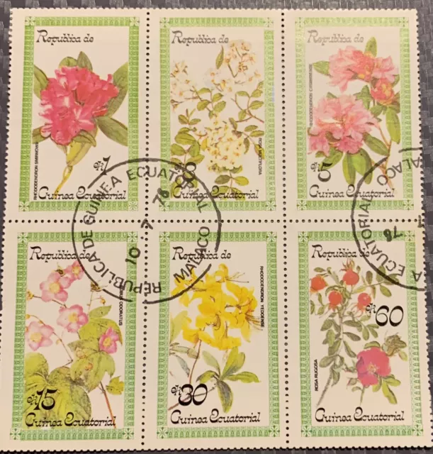 Equatorial Guinea stamp sheetlet flowers