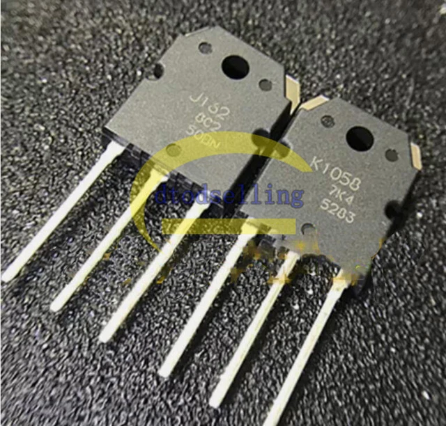 1 Pair (Matched Set) Of 2SJ76 & 2SK213 Transistors - TO-220 Package For Audio/Electronic Projects