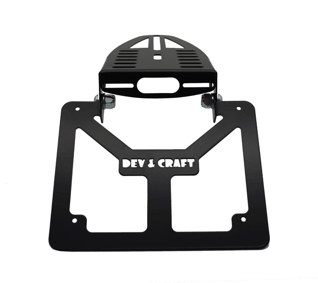 Portatarga Pieghevole Per Benelli Leoncino 800 - Verniciato Nero Con Luce LED Per Targa | Regolabile E Reclinabile - Foto 8