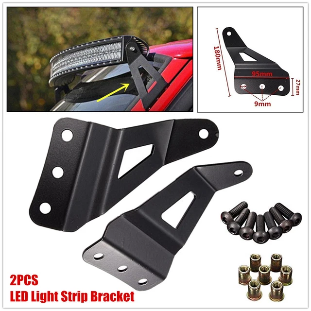 Car Off-road Roof LED Light Strip Bracket Firmly Mounting Stand Light Bar Holder