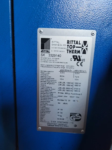 CLIMATISEURS ARMOIRE ÉLECTRIQUE régulateur rittal sk3329140 trumpf 400v ...