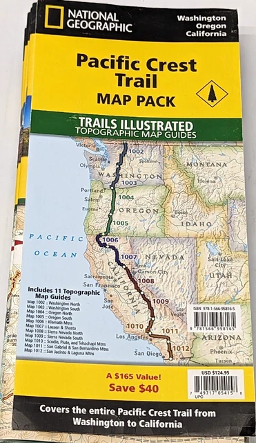 Pacific Crest Trail Maps National Geographic Complete PCT Topo Map Pack Bundle