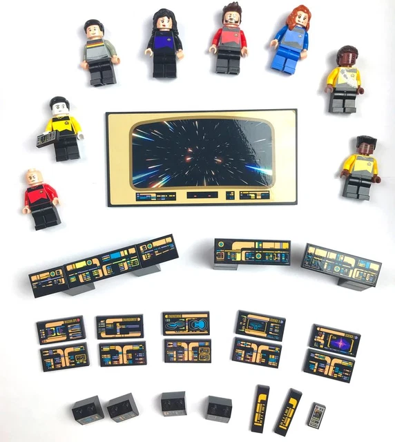 Custom Star Trek TNG Stickers for NCC-1701 Bridge MOCs for toy brick brands Custom Star Trek TNG Stickers for NCC-1701 Bridge MOCs for toy brick brands
