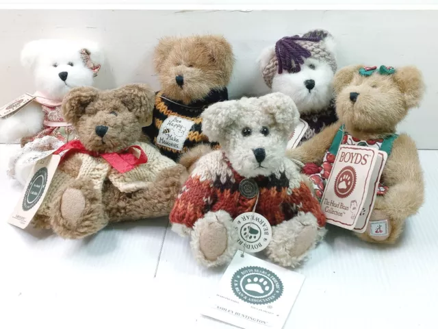 Boyds Bears Plush Mixed Lot of 6 with Tags EUC