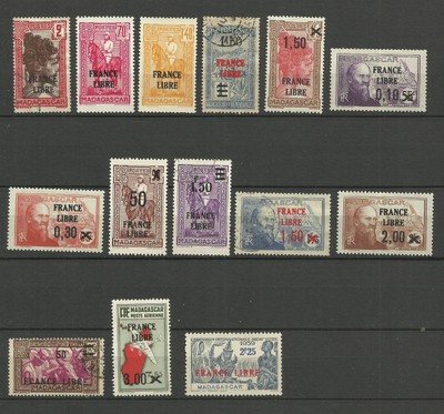 FRANCE COLONIE MADAGASCAR N°256 FRANCE LIBRE OBLITÉRÉ 