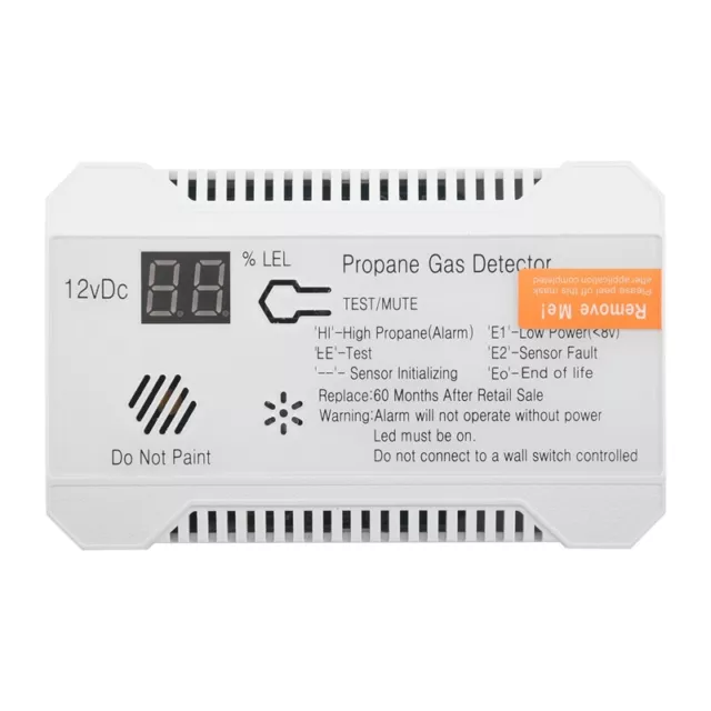 Detector de Propano 12V  Sensor de Gas Natural Alarma de Fugas 85DB Sire5824