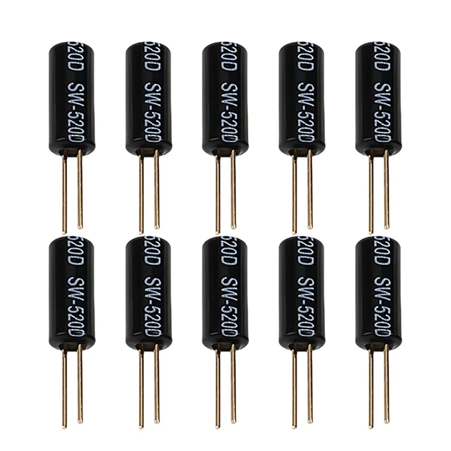 10 pièces interrupteur de vibration SW520D capteur d'inclinaison à bille méta