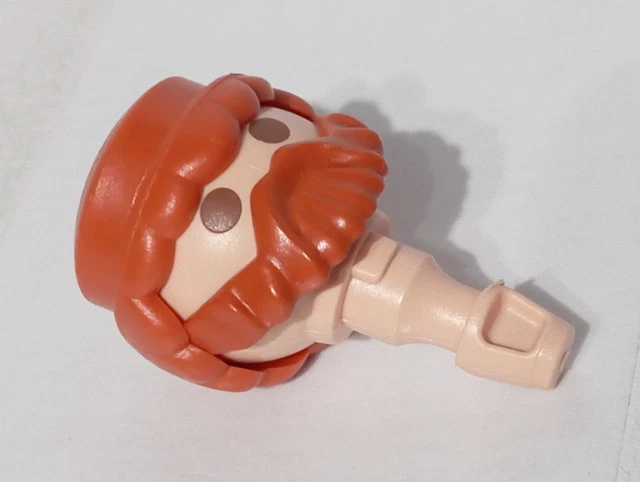 Playmobil Tête Perruque Barbe Rousse - Cheveux écosais Viking - Pièce Détachée