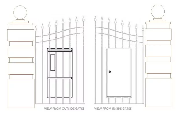 Manufactured In the UK : Postbox for Gate/Railings, Rear verticle Collection 2