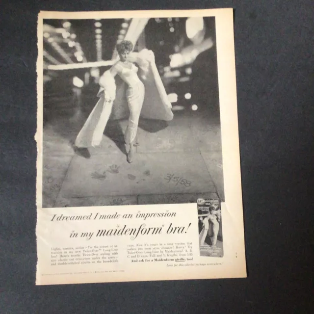 Vintage Maidenform Bra Ad Clipping Magazine Ad MCM Pretty Woman I Dreamed I Made