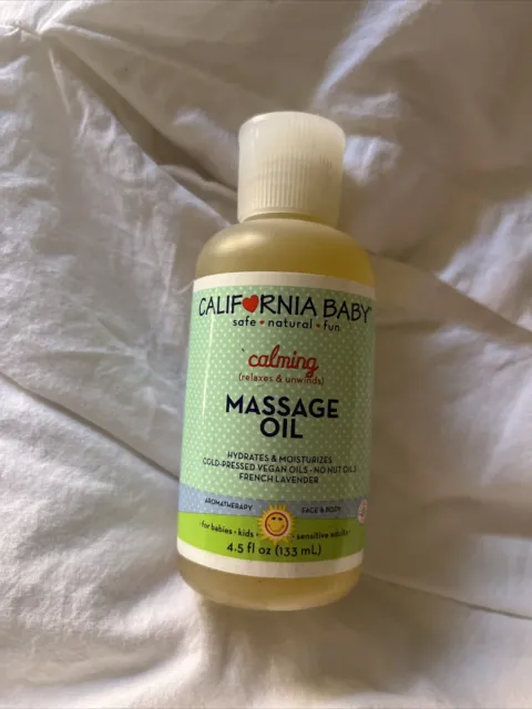 California Baby - Aceite de masaje de aromaterapia calmante totalmente natural - 4,5 oz.