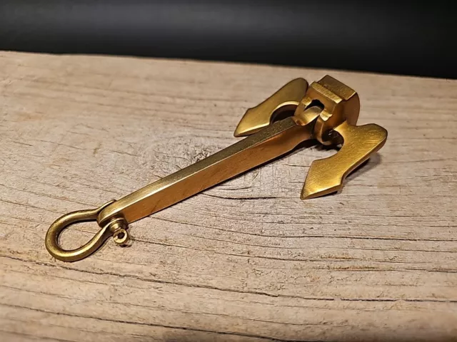 5" Vintage Antique Style Brass Danforth Ships Boat Anchor Paperweight Desk