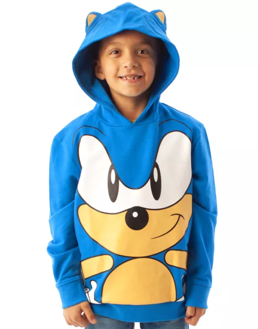Sonic The Hedgehog Felpa con cappuccio Personaggio 3D orecchi per bambini Bambin