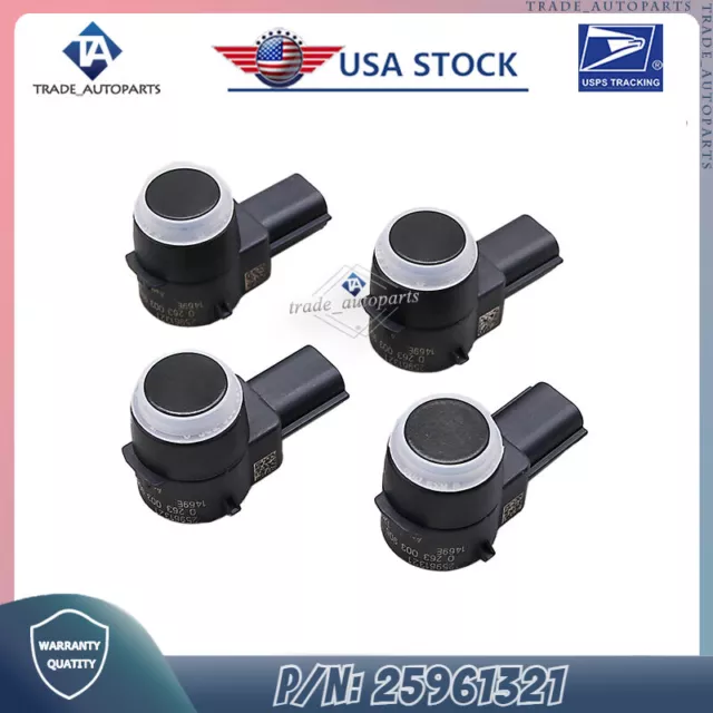 Set(4) PDC Parking Aid Sensor Reverse For GMC Buick Cadillac Chevrolet 25961321#