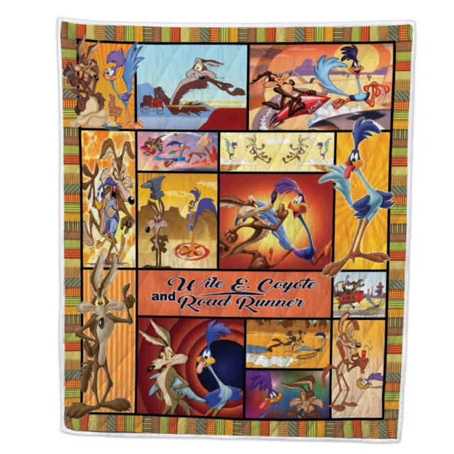 Looney Tunes Quilt, Wile E. Coyote and the Road Runner Quilt Blanket 2