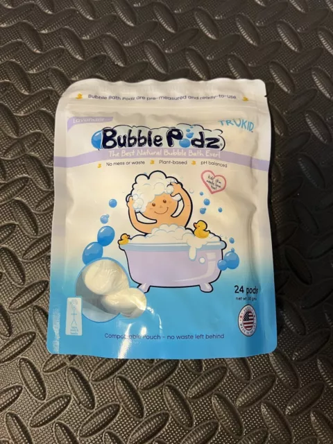 Trukid Bubble Podz Bubble Bath For Baby & Kids - Lavender - 24 Pods