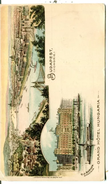 Hungary Budapest - Grand Hotel Hungaria 1907 cover to Holderness NH USA postcard 2