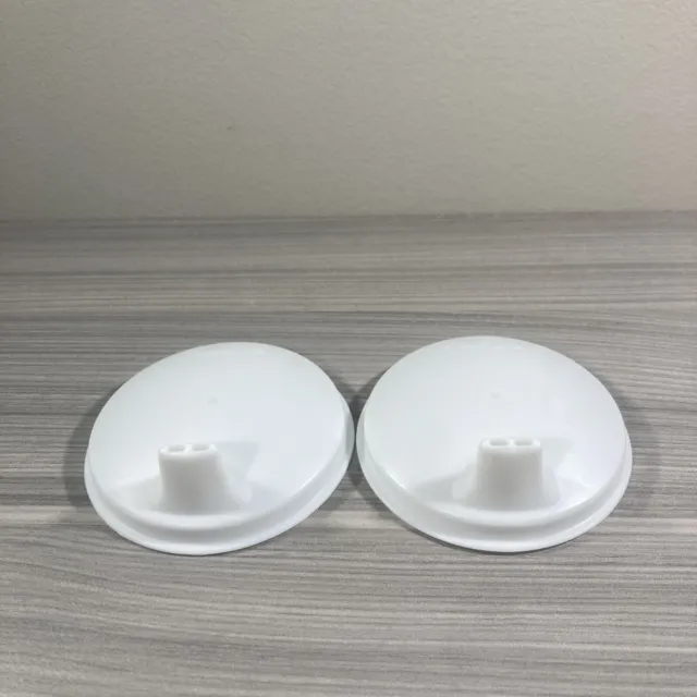 New! Tupperware Sipper Seal Domed for Bell Tumblers! Set 2 Soft Sippy Lids White