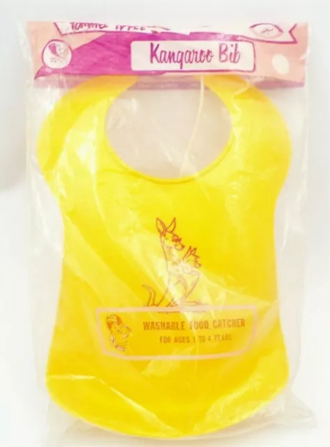 Westland Plastics Baby Tommee Tippee Kangaroo Bib Washable Food Catcher NOS Vtg