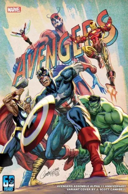 Avengers Assemble Alpha #1 (2022) Marvel JSC Campbell Anniversary Release 11/30/