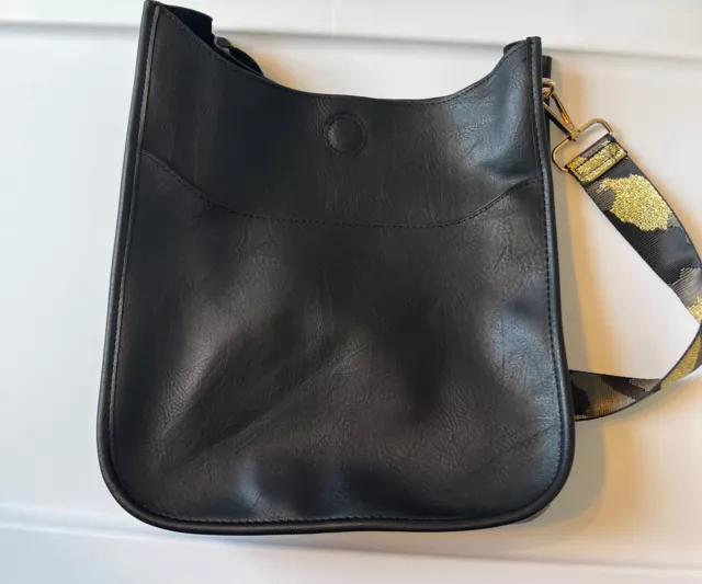Pinafore Vegan Leather Crossbody Fashion Shoulder Bag with Adjustable Strap 2