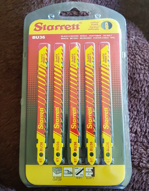 Lame per puzzle Starrett BU36 lama per legno bimetallo confezione da 5