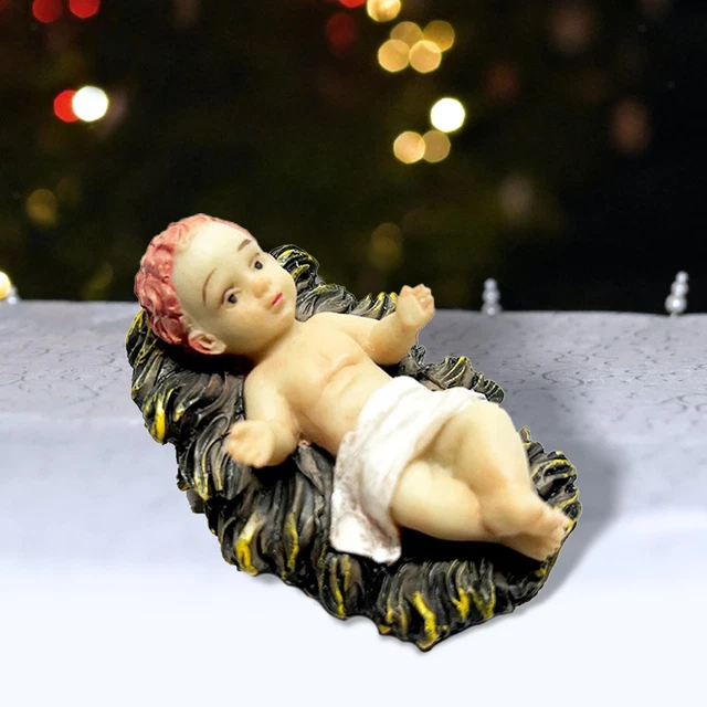 Statue en résine Salon Scène Noël Nativité Figurines Bébé Jésus Figure