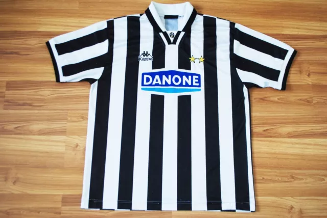 Juventus Italy 1994/1995 Home Football Shirt Jersey Maglia Kappa Large Danone