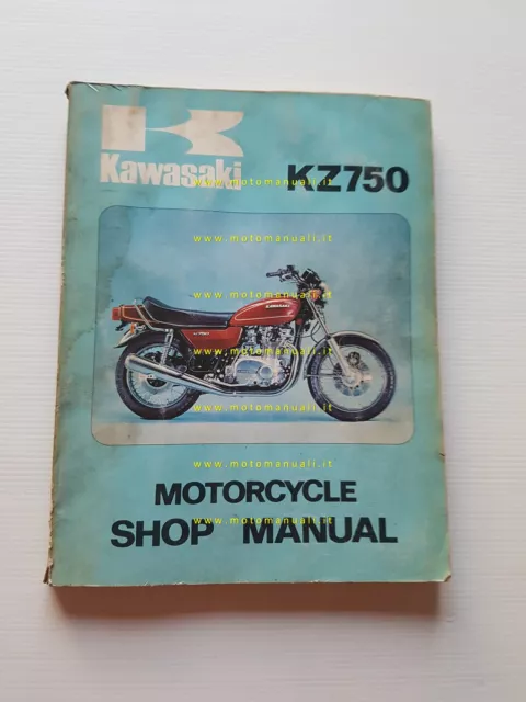 Kawasaki KZ 750 Twin 1975 manuale officina inglese originale