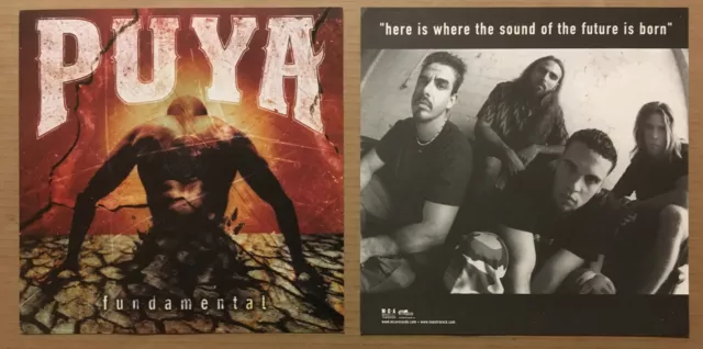 PUYA Rare 198 Set of 2 DOUBLE SIDED PROMO POSTER FLAT for Fundamental CD 12x12