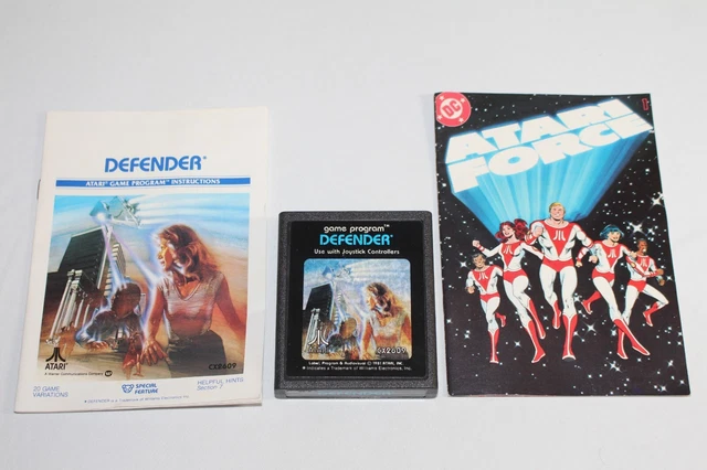 Defender Atari 2600 GREAT CONDITION w/ Manual & Atari Force Comic! VERY NICE!