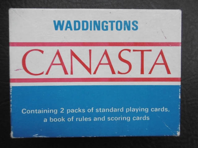 VINTAGE WADDINGTON'S CANASTA Card Game Fully Complete Superb Cond £10. ...