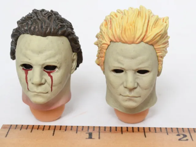 Michael Myers (2) HEADS ONLY MEZCO One:12 from the 6" Action Figure Halloween 2 2