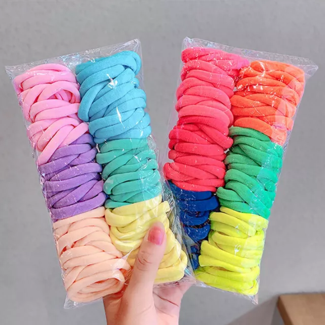 50/100x Women Girls Hair Bands Ties Rope Rings Elastic Hairband Ponytail Holder