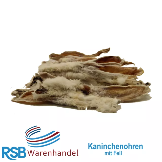 5 kg Kaninchenohren mit Fell 5000 g Kauartikel Hundefutter Kausnack Lecker.Pet®