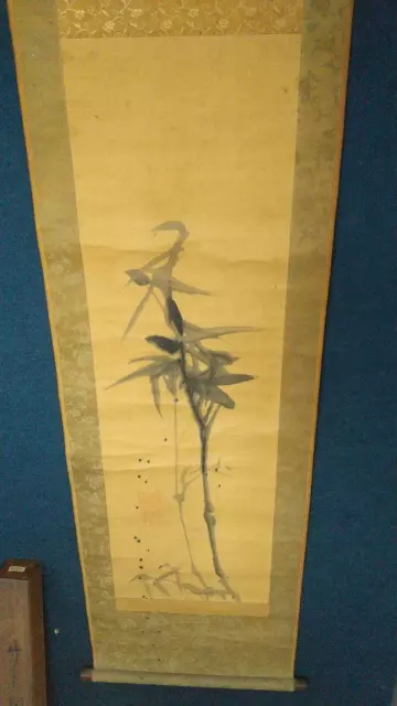 177 x 46 cm Ink Bamboo Japanese Hanging Scroll Kakejiku Asian Culture Picture