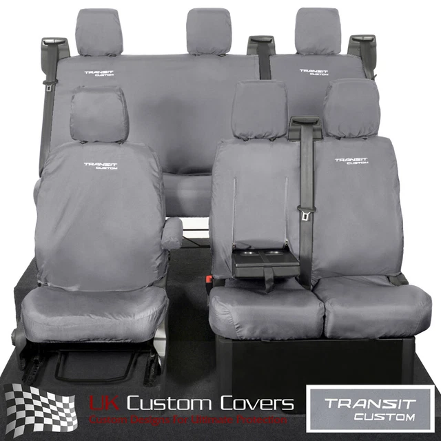 FORD TRANSIT CUSTOM Sport 2023+ All Seat Covers & 'Transit Custom' Logo