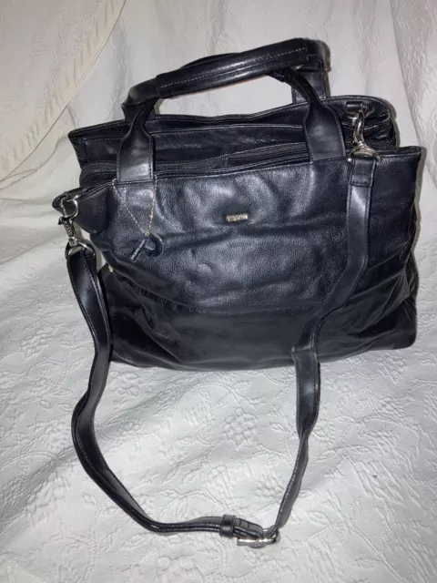 Gabor Damen Handtasche schwarz echtes Leder