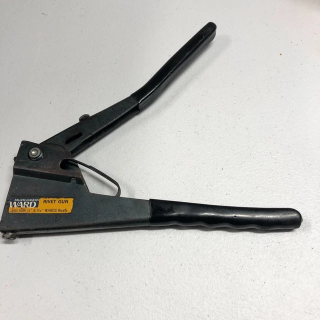 VINTAGE RIVET GUN MONTGOMERY WARD, 1/8" and 3/16", No box or directions