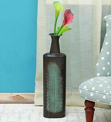 Green Metal V-Amy Flower Small Vase For Home Office Decor